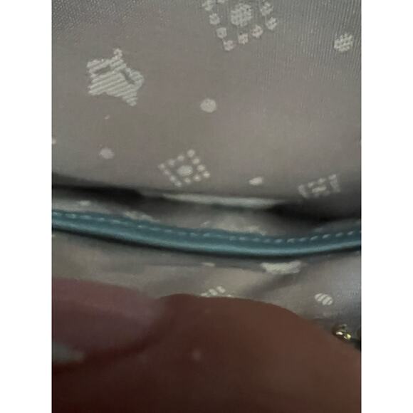 Genuine Leather Blue Purse Envelope Clutch Adjustable Straps - Picture 3 of 10